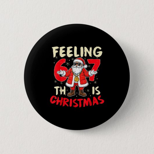Badge Rond 5 Cm Funny Christmas Feeling 6 7 This Christmas Meme Sa (Devant)