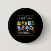 Badge Rond 5 Cm Funny Christmas Italian Brain Rot Italian Brainrot (Devant)