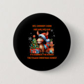 Badge Rond 5 Cm Funny Christmas Italian Christmas Dominick The (Devant)