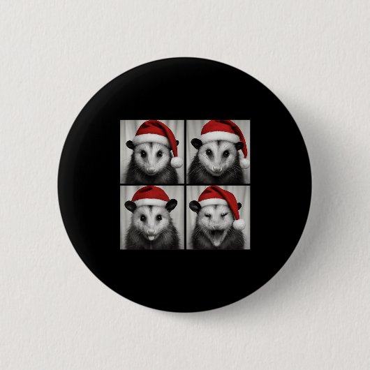 Badge Rond 5 Cm Funny Christmas Ossum Santa Photo Booth (Devant)