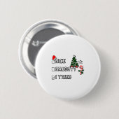 Badge Rond 5 Cm Funny Christmas Pajama Lights Nice Naughty I Tried (Devant & derrière)