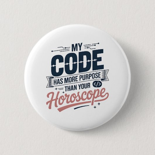 Badge Rond 5 Cm Funny Coding Quote AI Programmer Design (Devant)
