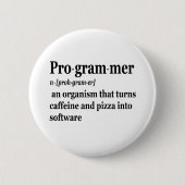 Badge Rond 5 Cm Funny Computer Science Programmer Definition (Devant)