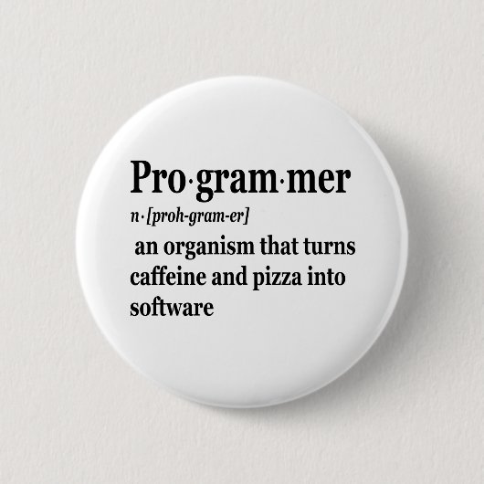 Badge Rond 5 Cm Funny Computer Science Programmer Definition (Devant)