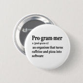 Badge Rond 5 Cm Funny Computer Science Programmer Definition (Devant & derrière)