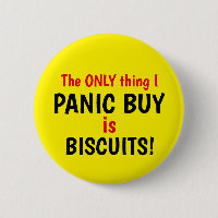 Funny Covid Panic Acheter Biscuits Bouton jaune