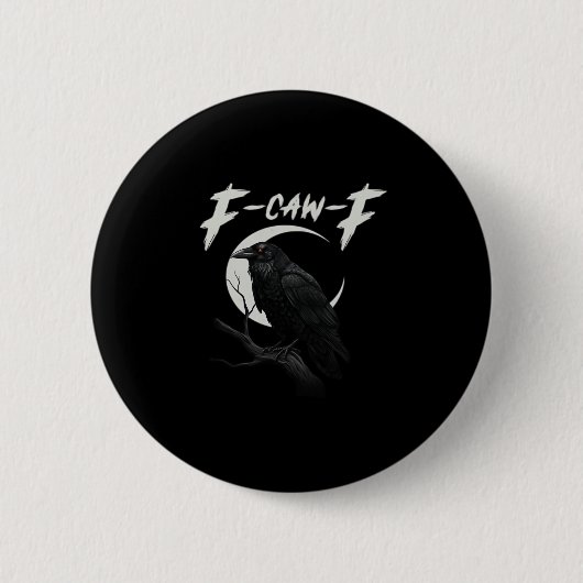 Badge Rond 5 Cm Funny Crow Essential Creative Casual (Devant)