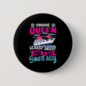 Badge Rond 5 Cm Funny Cruising Cruise Queen Cly Sy Smart Y (Devant)