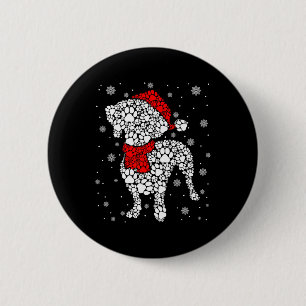 Badge Rond 5 Cm Funny Dachshund Chien Paws Noël Noël Noël Noël Noë