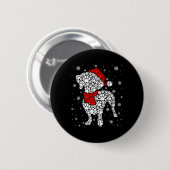 Badge Rond 5 Cm Funny Dachshund Chien Paws Noël Noël Noël Noël Noë (Devant & derrière)