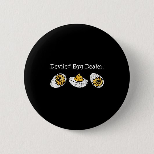 Badge Rond 5 Cm Funny Deviled Egg Er Thanksgiving (Devant)