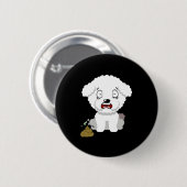 Badge Rond 5 Cm Funny Dog Smells Stinky O O (Devant & derrière)
