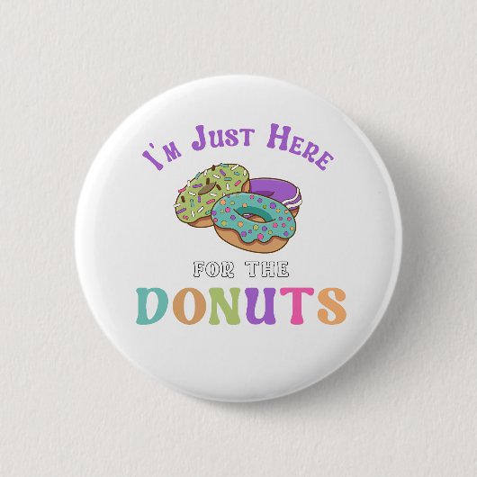 Badge Rond 5 Cm Funny Donut Lover Quote (Devant)