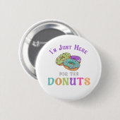 Badge Rond 5 Cm Funny Donut Lover Quote (Devant & derrière)