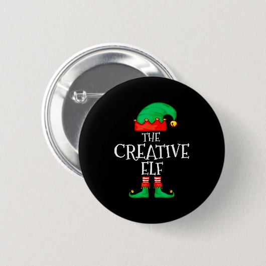 Badge Rond 5 Cm Funny Elf Family Christmas Creative Elf Sweater Me (Devant & derrière)