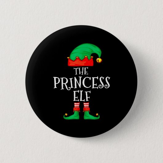Badge Rond 5 Cm Funny Elf Family Christmas Princess Elf Sweater Me (Devant)