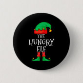 Badge Rond 5 Cm Funny Elf Family Christmas The Hungry Elf Sweater (Devant)