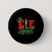 Badge Rond 5 Cm Funny Elf Squad Santa Hat Family Matching Christma (Devant)