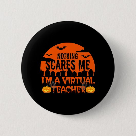 Badge Rond 5 Cm Funny Enseignant virtuel (Devant)