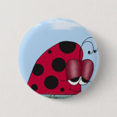 Badge Rond 5 Cm Funny et Euphoric Ladybug (Devant)