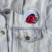 Badge Rond 5 Cm Funny et Euphoric Ladybug (En situation)