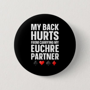 Badge Rond 5 Cm Funny Euchre Art Pour Hommes Femmes Euchre Partena