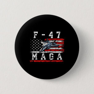 Badge Rond 5 Cm Funny F47 Fighter Jet Trump Chemise F-47 Jet Fight
