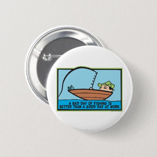 Badge Rond 5 Cm Funny Fisherman's (Devant & derrière)