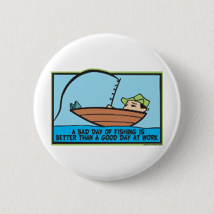 Badge Rond 5 Cm Funny Fisherman's