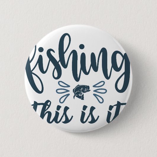 Badge Rond 5 Cm Funny Fishing Shirt (Devant)