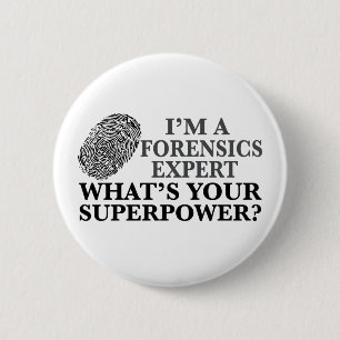 Badge Rond 5 Cm Funny Forensics Expert