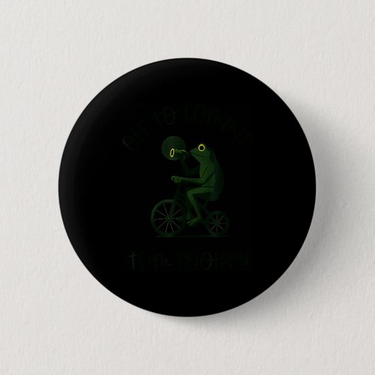 Badge Rond 5 Cm Funny Frog Wizard Off To Commit Tom Foolery Eclips (Devant)