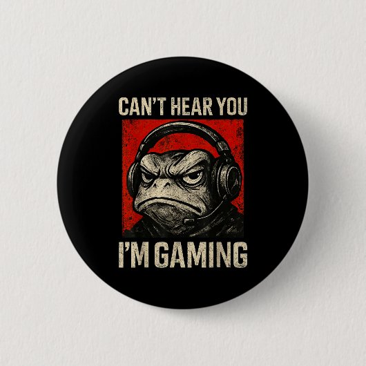 Badge Rond 5 Cm Funny Gamer Mpy Frog Art Men Women Boys Video Gami (Devant)