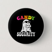 Badge Rond 5 Cm Funny Ghost Candy Security Halloween Costume Hallo (Devant)