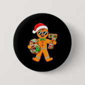 Badge Rond 5 Cm Funny Gingerbread Six Seven 67 Gingerbread Man Xma (Devant)