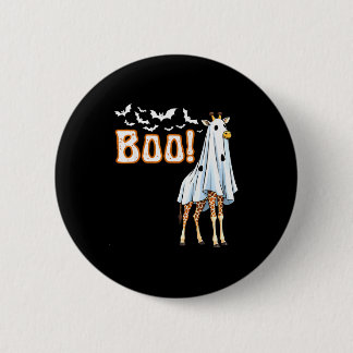 Badge Rond 5 Cm Funny Giraffe Ghost Boo Shirt Cute Animal Hallowee