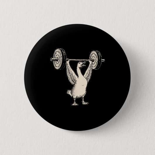 Badge Rond 5 Cm Funny Goose Muscle Mommy Gym Pump Cover Weights Fi (Devant)