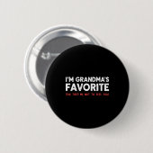 Badge Rond 5 Cm Funny Grandma’s Favorite Granhild I'm Grandma’s Fa (Devant & derrière)