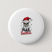 Badge Rond 5 Cm Funny Hail Santa Claus Skull Skeleton Antichrist C (Devant)