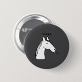 Badge Rond 5 Cm Funny Horse D (Devant & derrière)