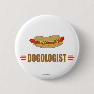 Badge Rond 5 Cm Funny Hot Dog