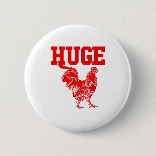 Badge Rond 5 Cm Funny Huge Mens Rooster Graphic  (Devant)