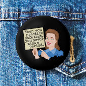 Badge Rond 5 Cm Funny Humour de grammaire | Exercice Rétro-texte s