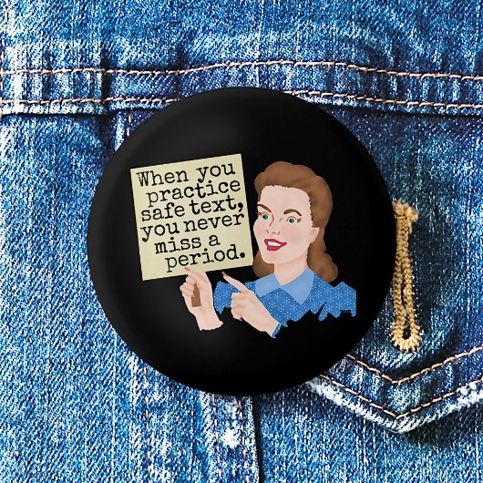 Badge Rond 5 Cm Funny Humour de grammaire | Exercice Rétro-texte s