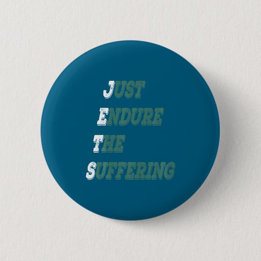 Badge Rond 5 Cm Funny Jets Just Endure The Suffering New York Foot (Devant)