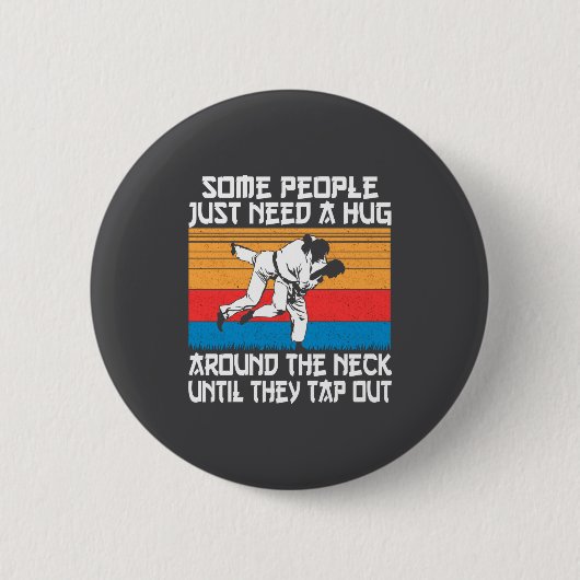 Badge Rond 5 Cm Funny Judo Jiu Jitsu Martial Arts Humor  (Devant)
