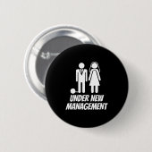 Badge Rond 5 Cm Funny Just Married , Fun Newlywed Gag For Men  (Devant & derrière)