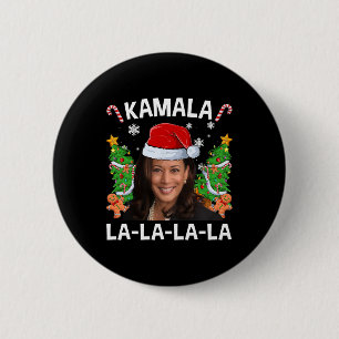 Badge Rond 5 Cm Funny Kamala Harris 2024 Christmas Comma La Men Wo