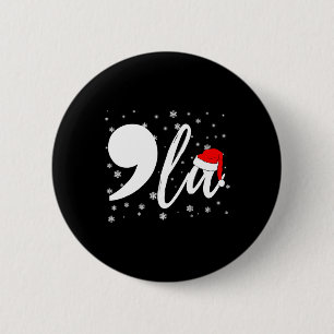 Badge Rond 5 Cm Funny Kamala Harris 2024 Comma La Christmas Pour m