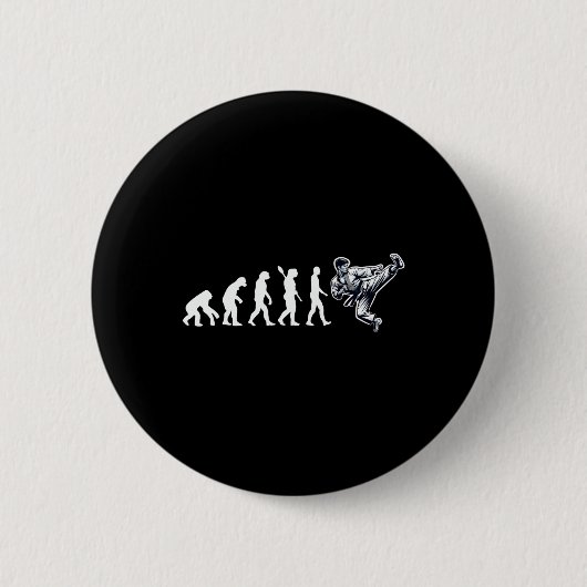 Badge Rond 5 Cm Funny Karate Evolution Martial Arts Lover Karate B (Devant)